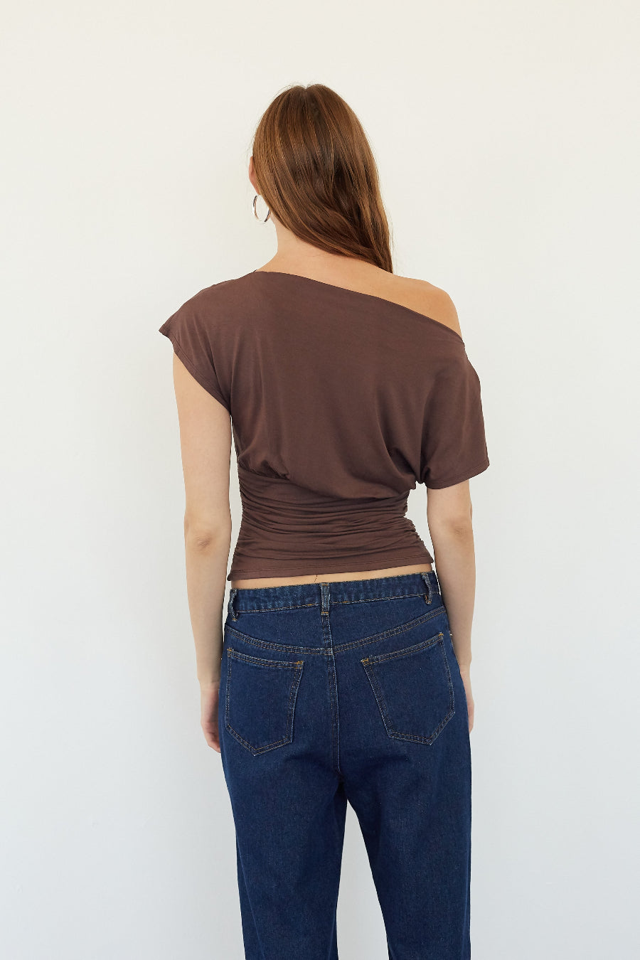 Off-Shoulder Draped Crop Top
