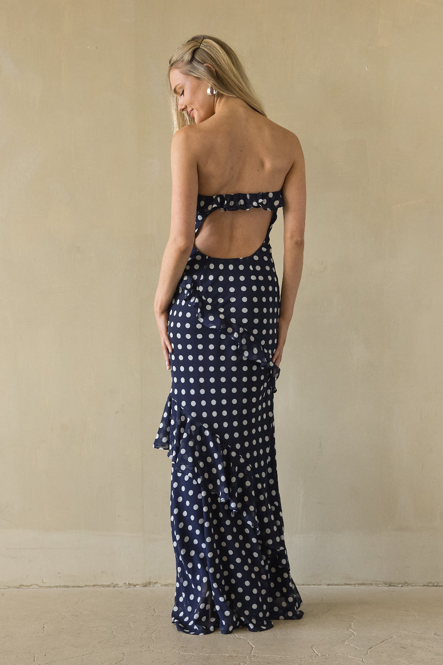 Satin Polka Dot Flow Maxi