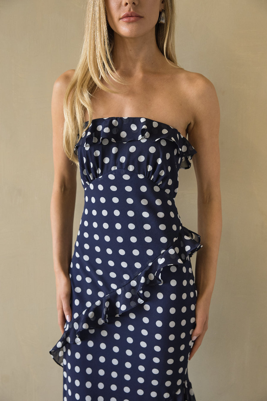 Satin Polka Dot Flow Maxi