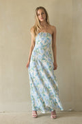 Slip Strapless Satin Maxi