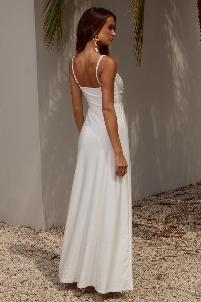 Square Neck Draped Maxi