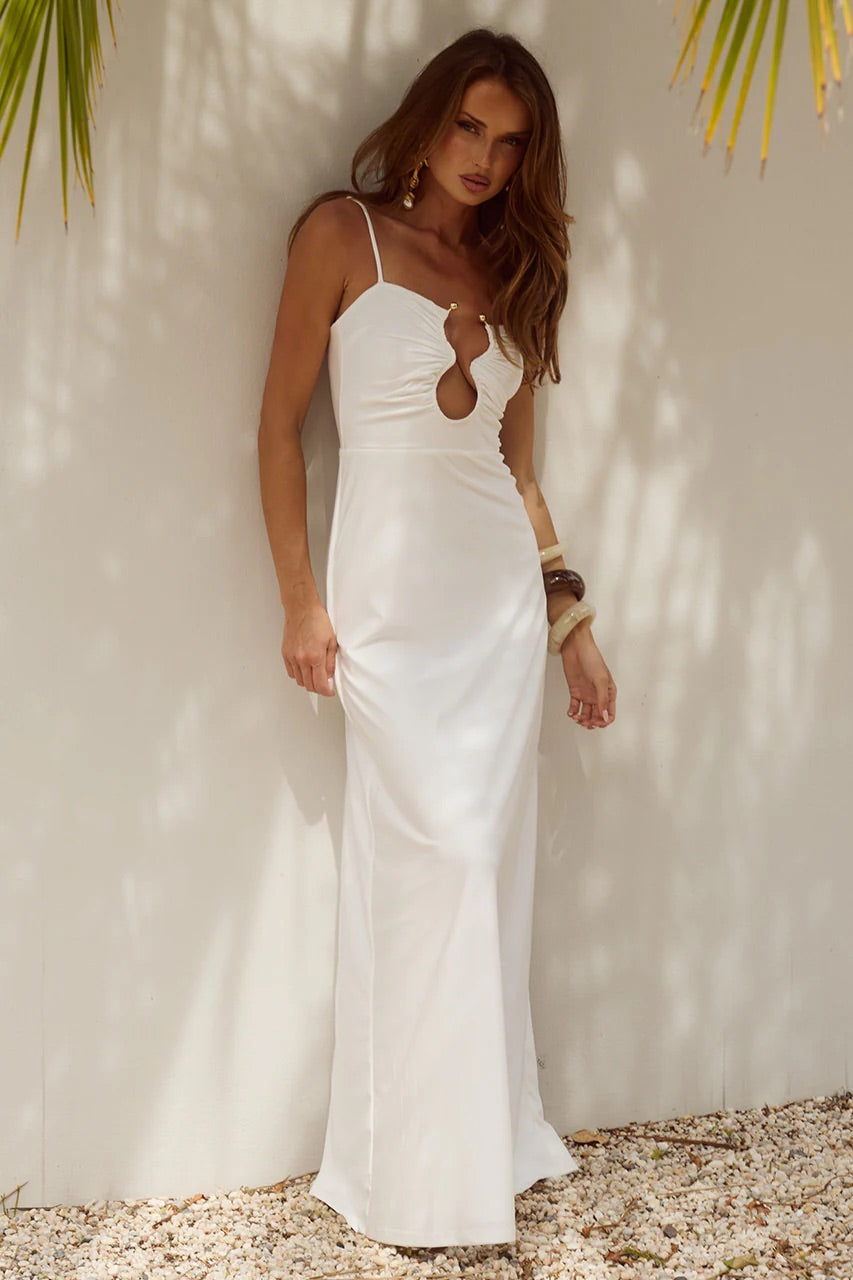 Square Neck Draped Maxi