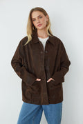 Fully Lined Faux Suede Jacket