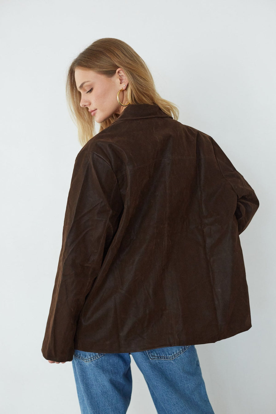 Fully Lined Faux Suede Jacket