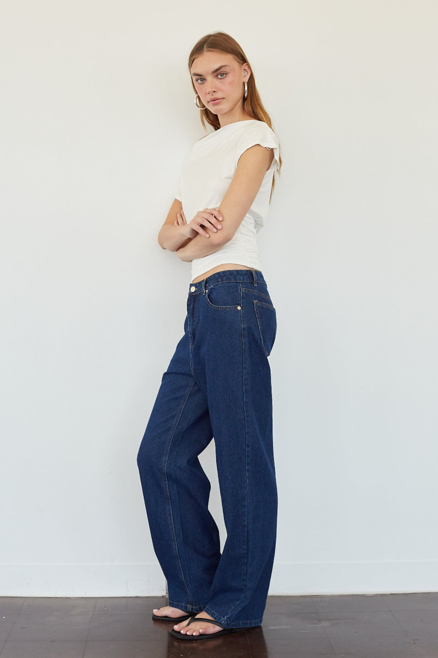 Belt Loop Lined Pocket Jeans