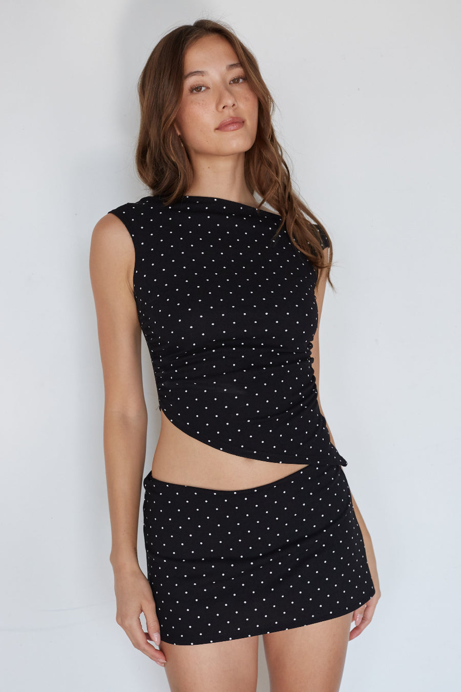 One-Side Off-Shoulder Ruched Top