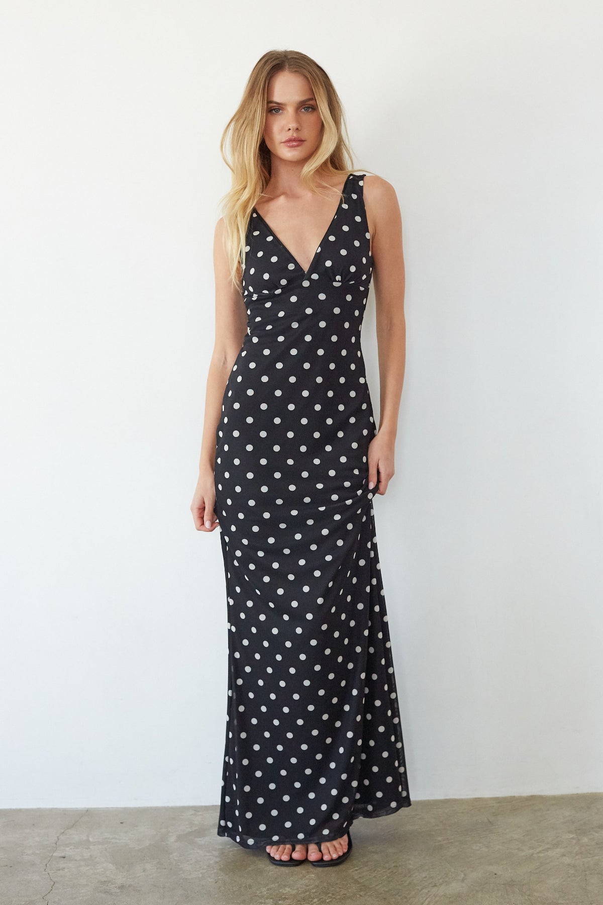 Front-Back Deep-V Mesh Maxi