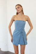 Silicone Neck Side-Zip Dress