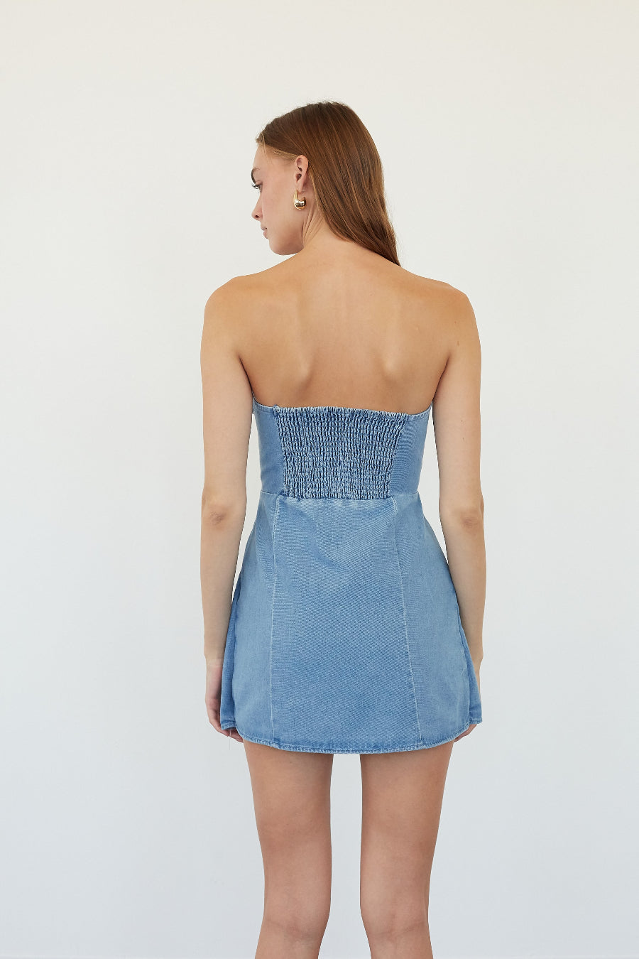 Silicone Neck Side-Zip Dress