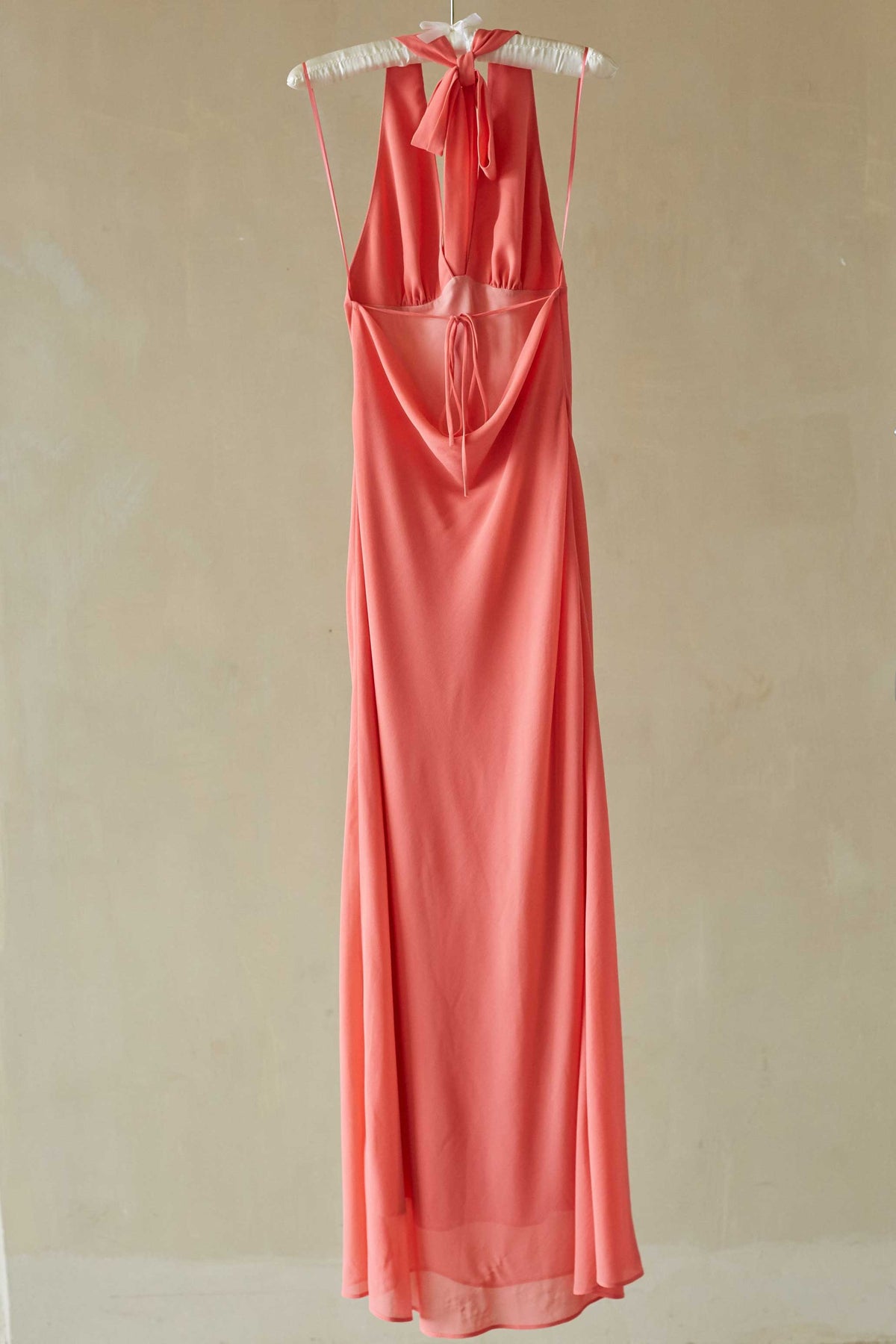 Ruched Tie-Back Maxi