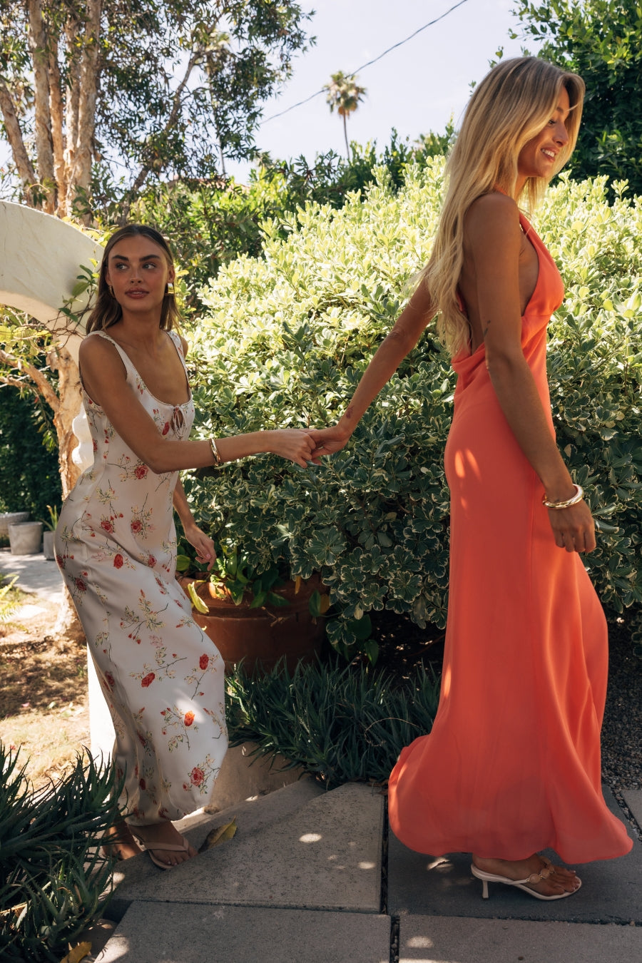 Ruched Tie-Back Maxi