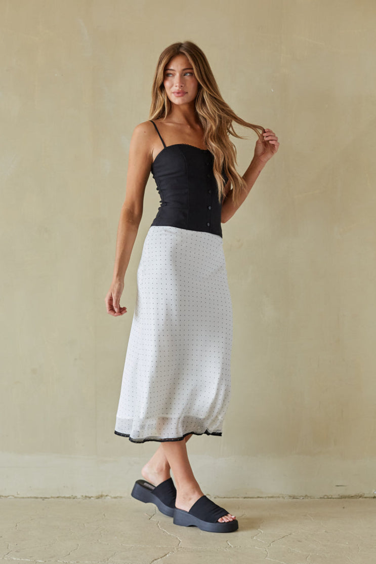 Lace Trim Polyester-Lined Crop