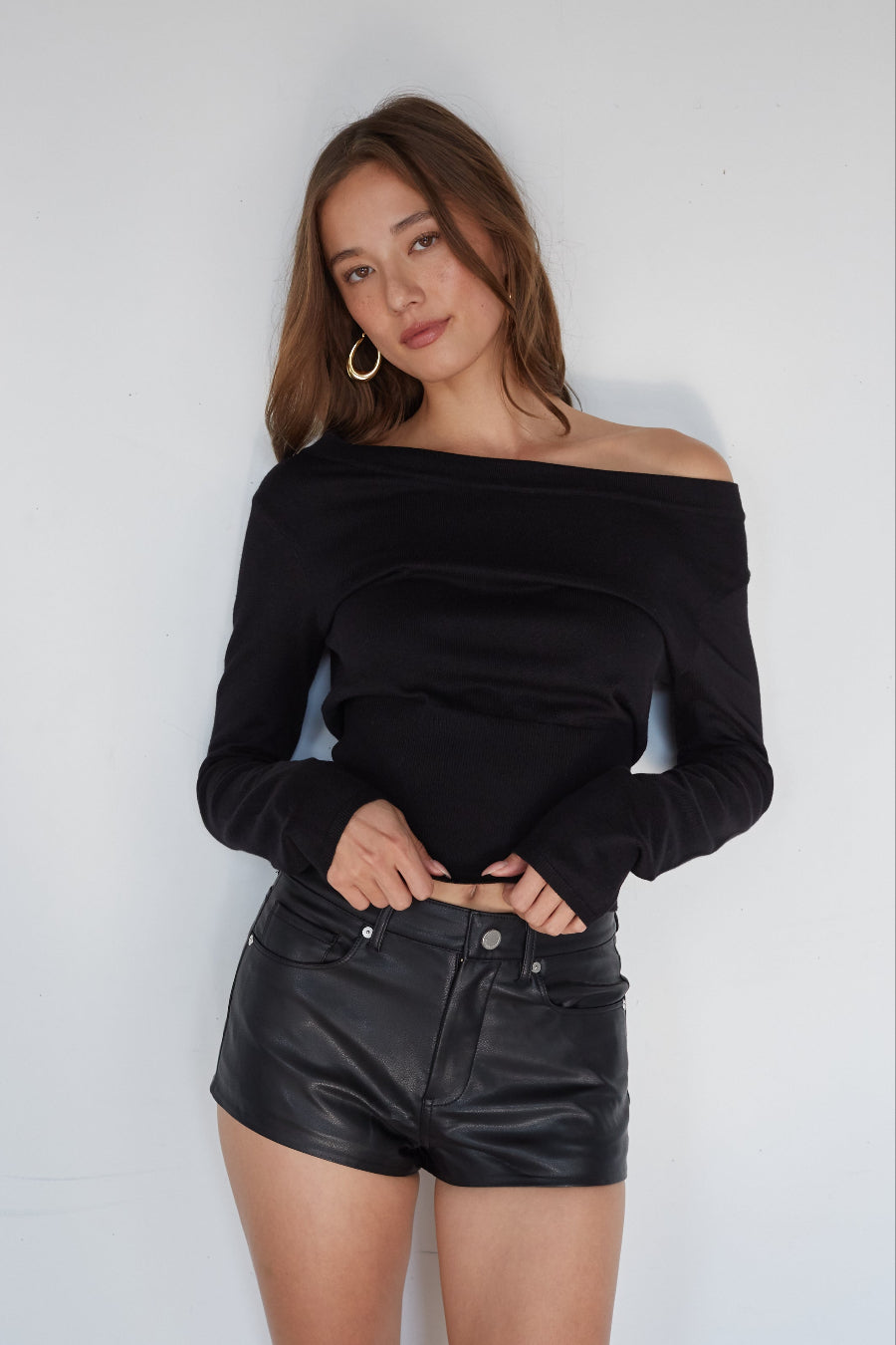 Micro Mini Zip-Button Shorts