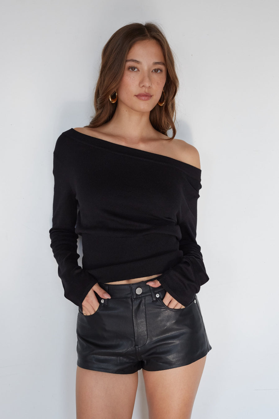 Micro Mini Zip-Button Shorts