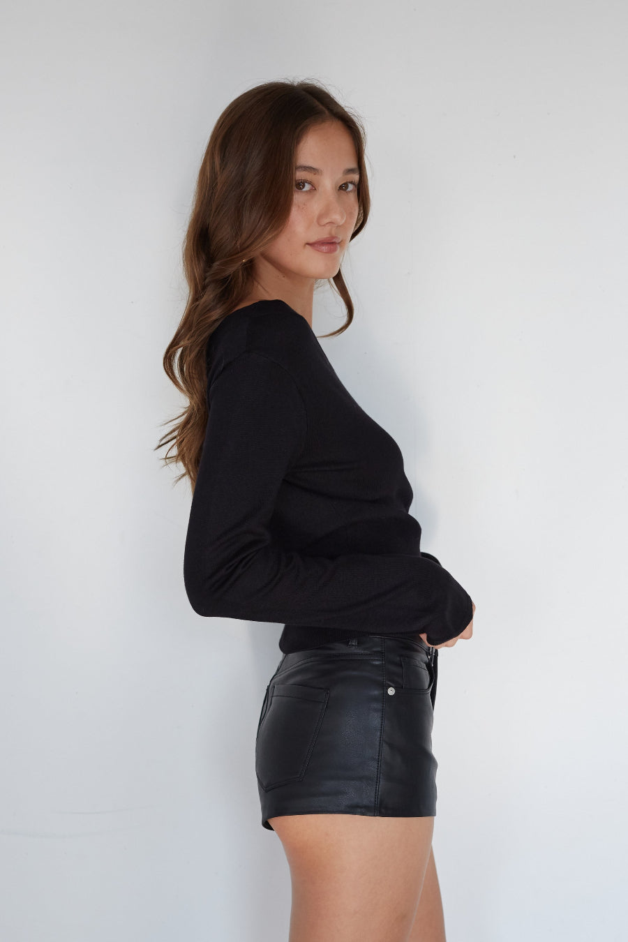 Micro Mini Zip-Button Shorts