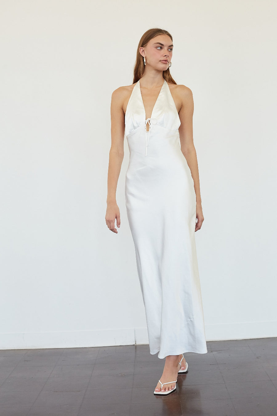 Bias-Cut Satin Maxi