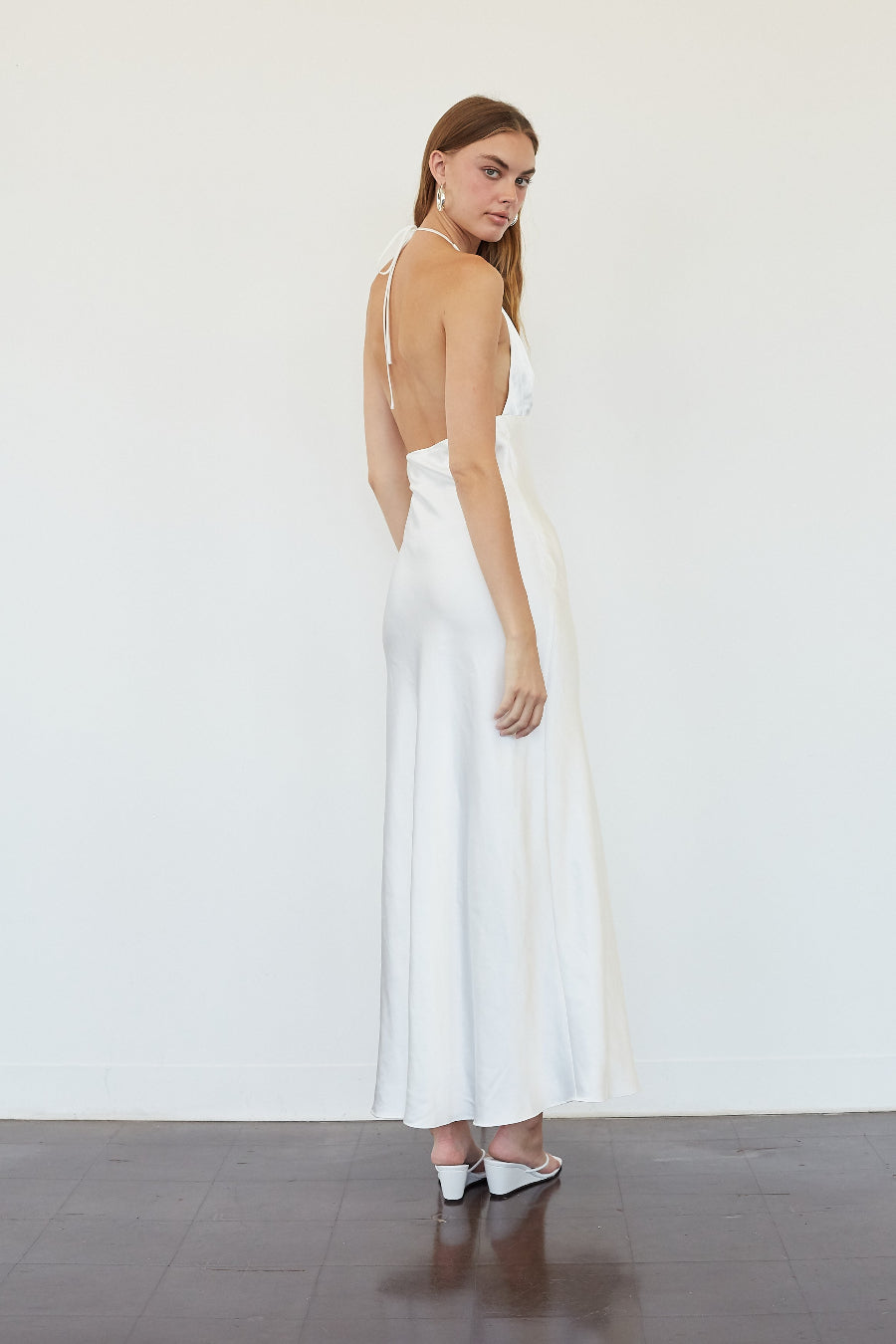 Bias-Cut Satin Maxi