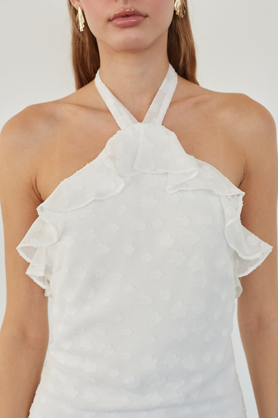 Cowl Scoop Floral Mini Dress