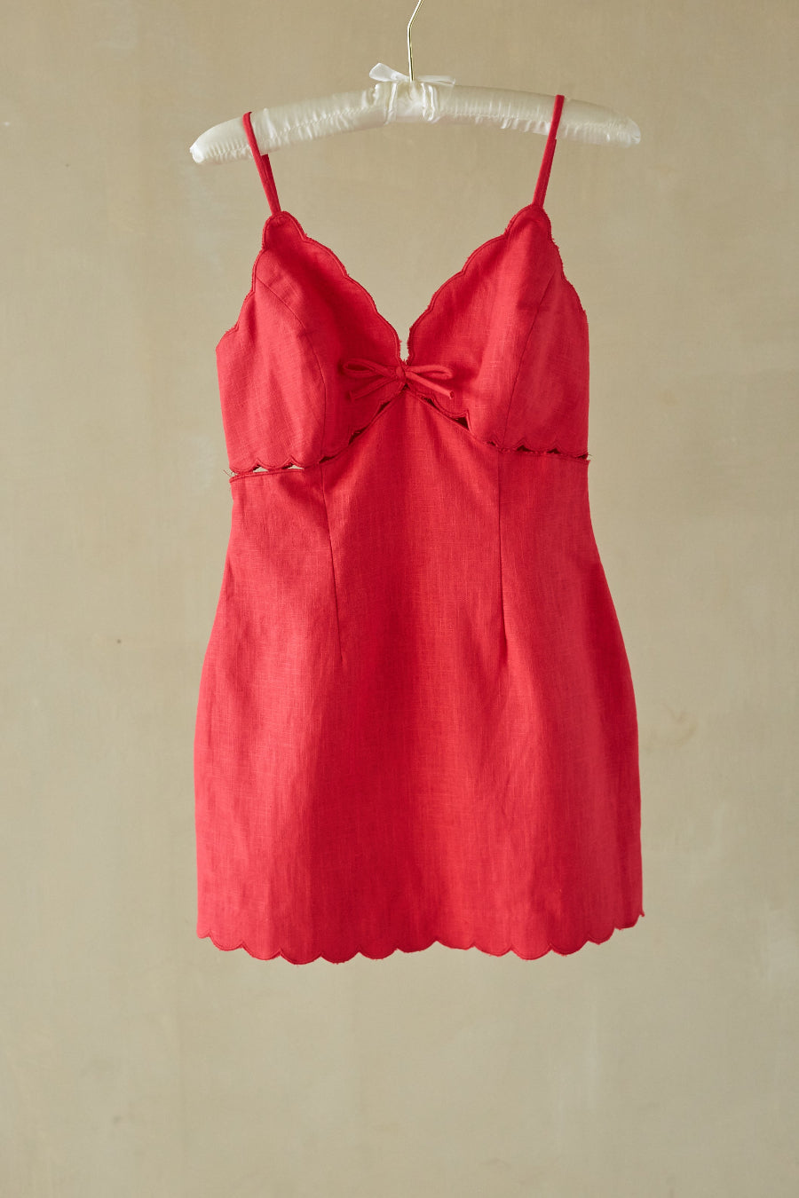 Deep-V Adjustable Strap Linen Mini