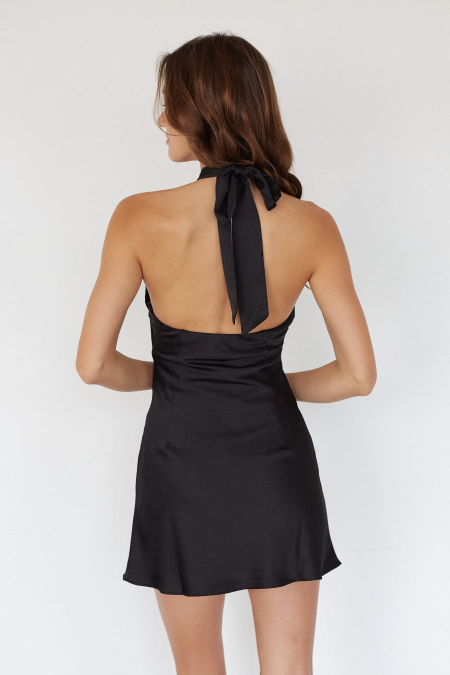 Black-White Twist-Front Mini