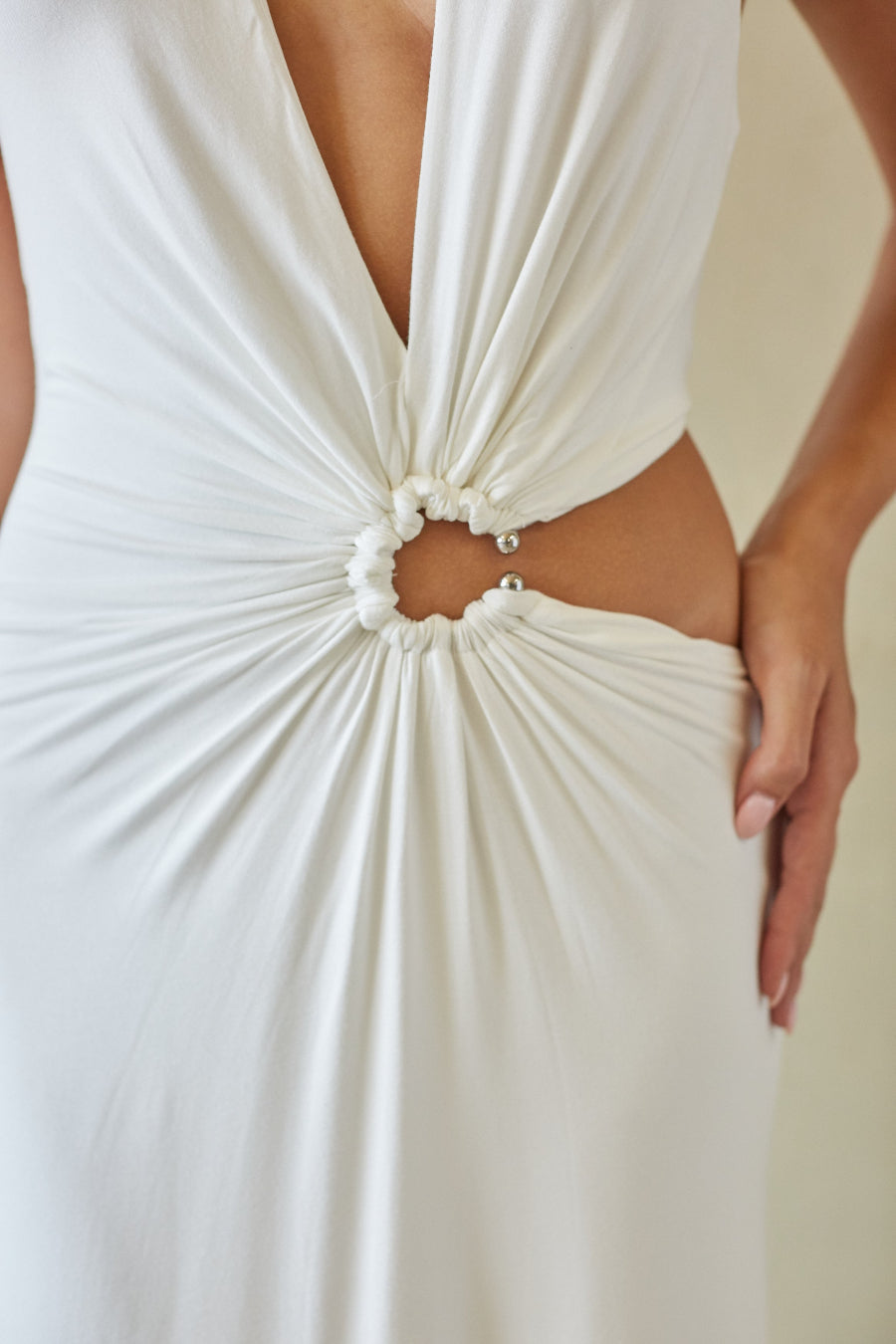 Halter-Hardware Plunge Maxi