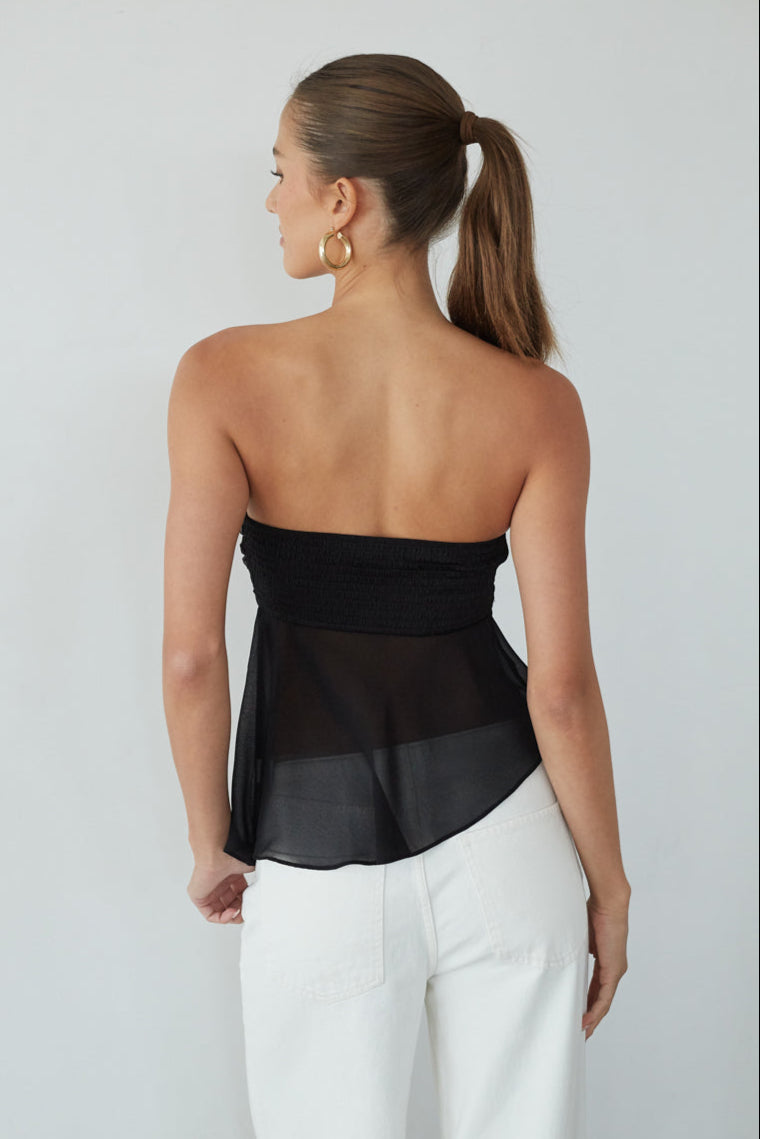 Hidden-Side Zip Bust-Smock Top