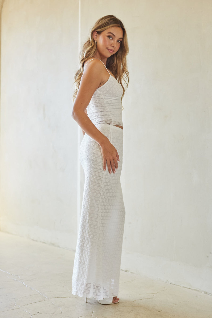 Floral Lace Elastic Maxi