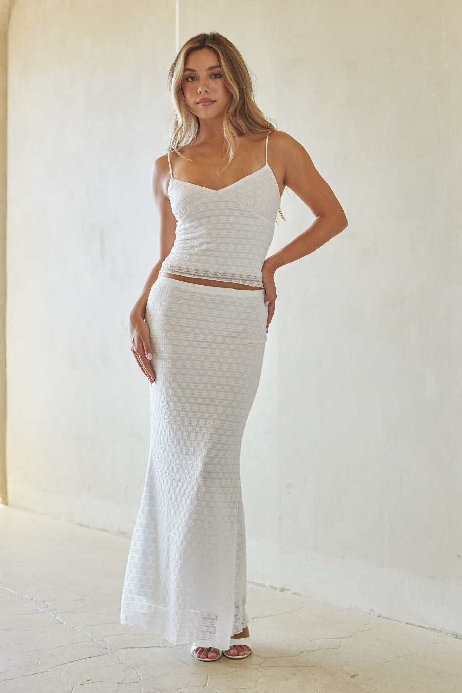 Floral Lace Elastic Maxi