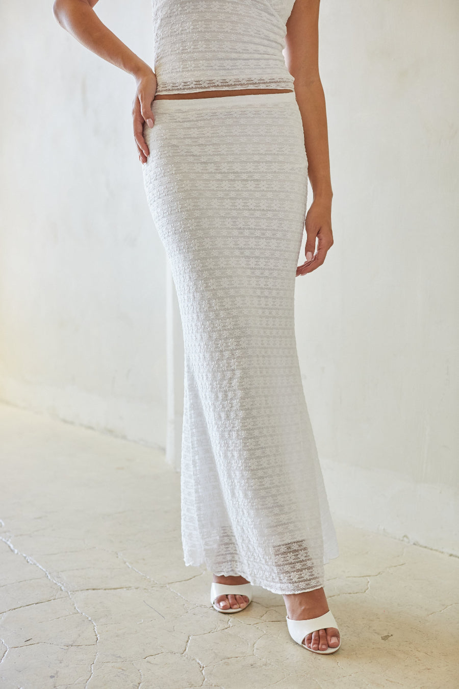 Floral Lace Elastic Maxi