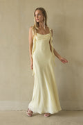 Cowl & Double Ruffle Maxi