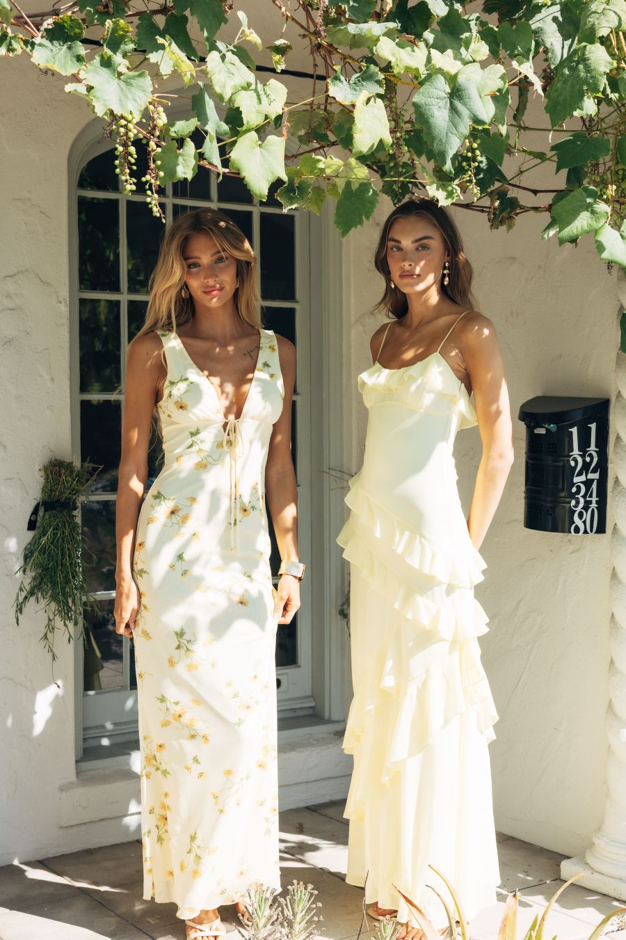 Tiered Ruffle Bow-Tie Maxi