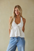 Smocked Floral Babydoll Crop Top