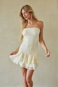 Drop-Waist Beaded Tiered Mini