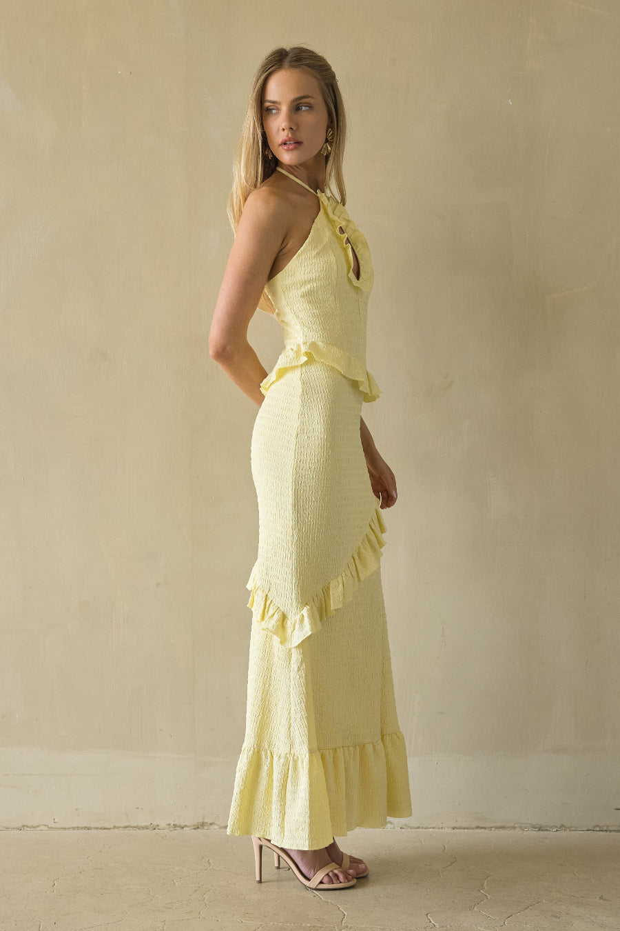 Beaded Strings Bow-Back Maxi