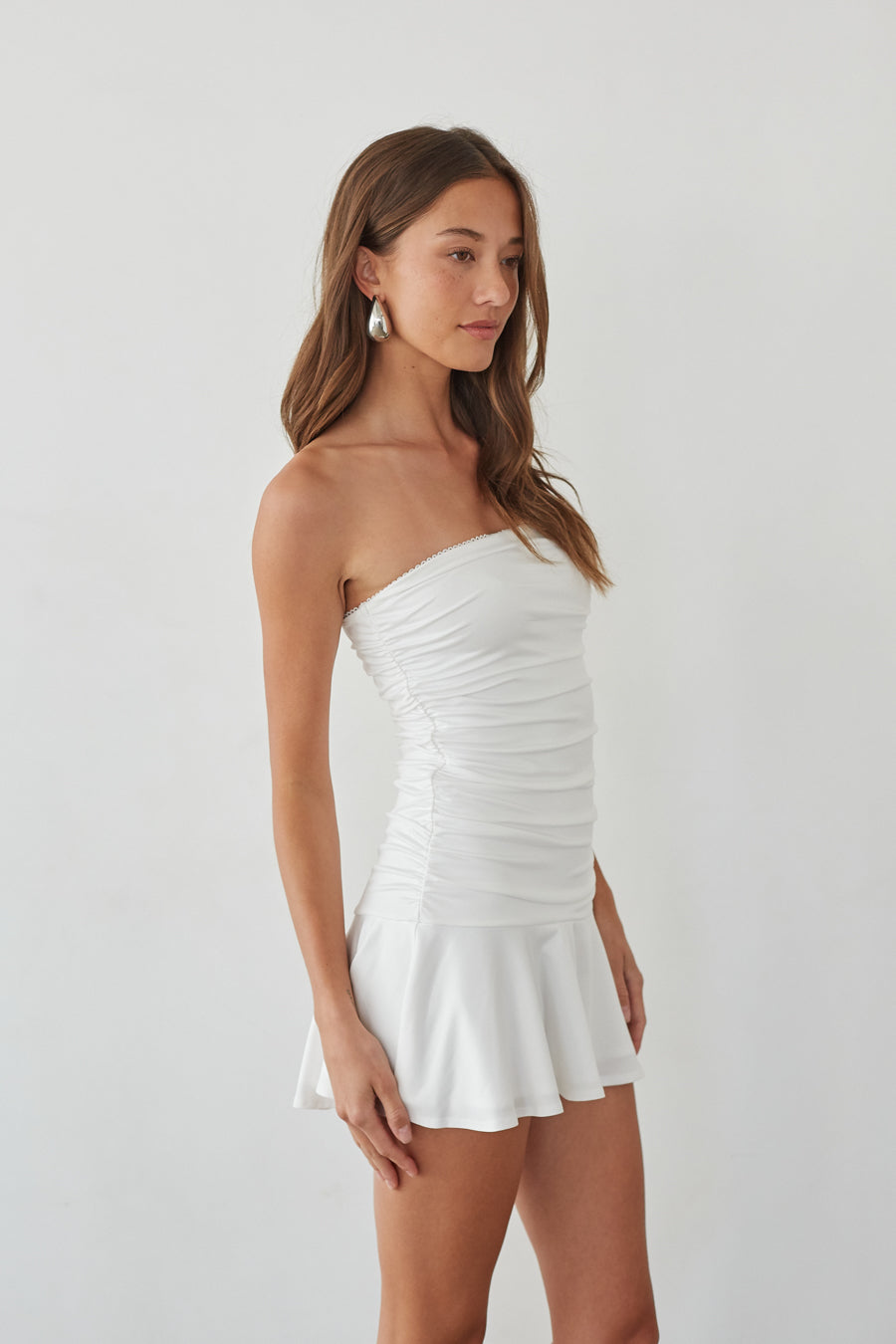 Strapless Ruched Bodycon Mini
