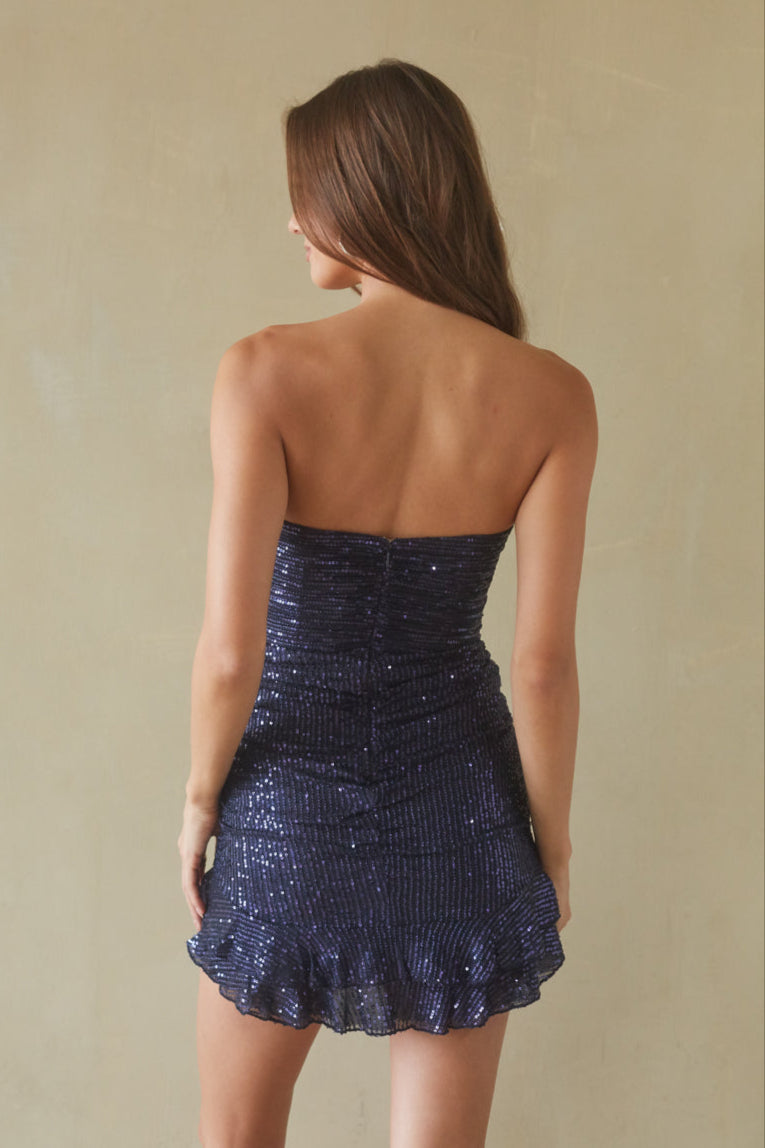 Cascade Sheen Back-Zip Mini