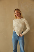 Ribbed Cropped Knit Sweater