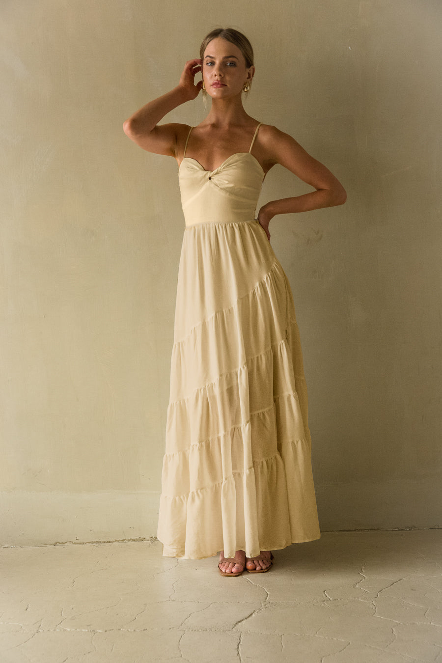 Twist-Tiered Maxi Dress