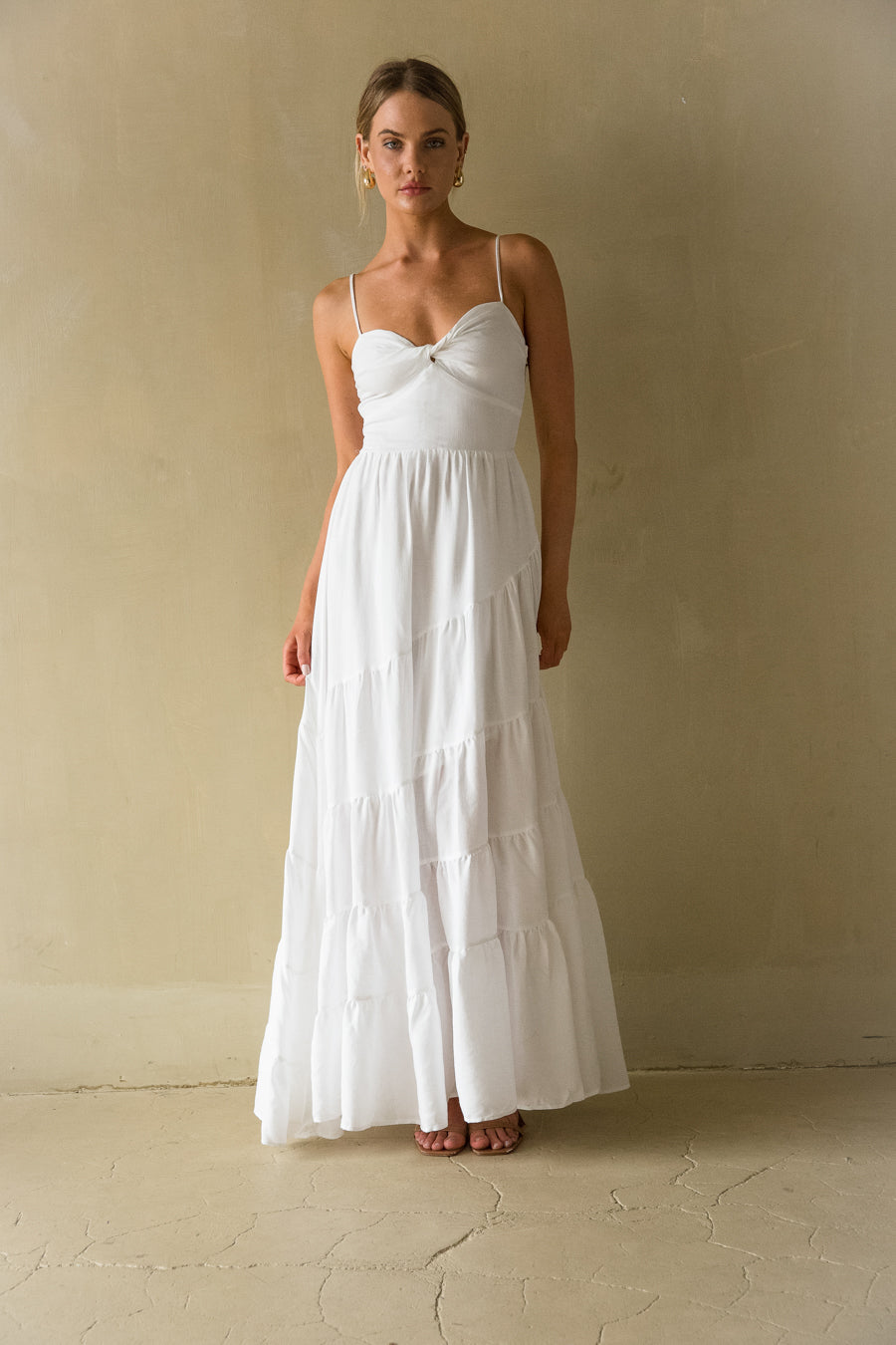 Twist-Tiered Maxi Dress