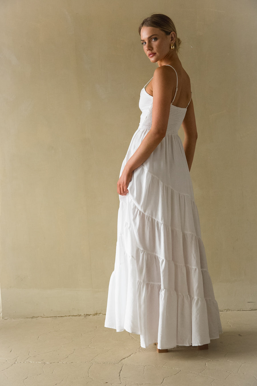 Twist-Tiered Maxi Dress