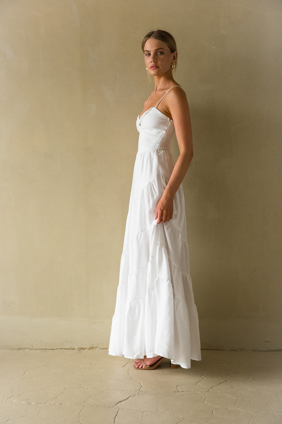 Twist-Tiered Maxi Dress