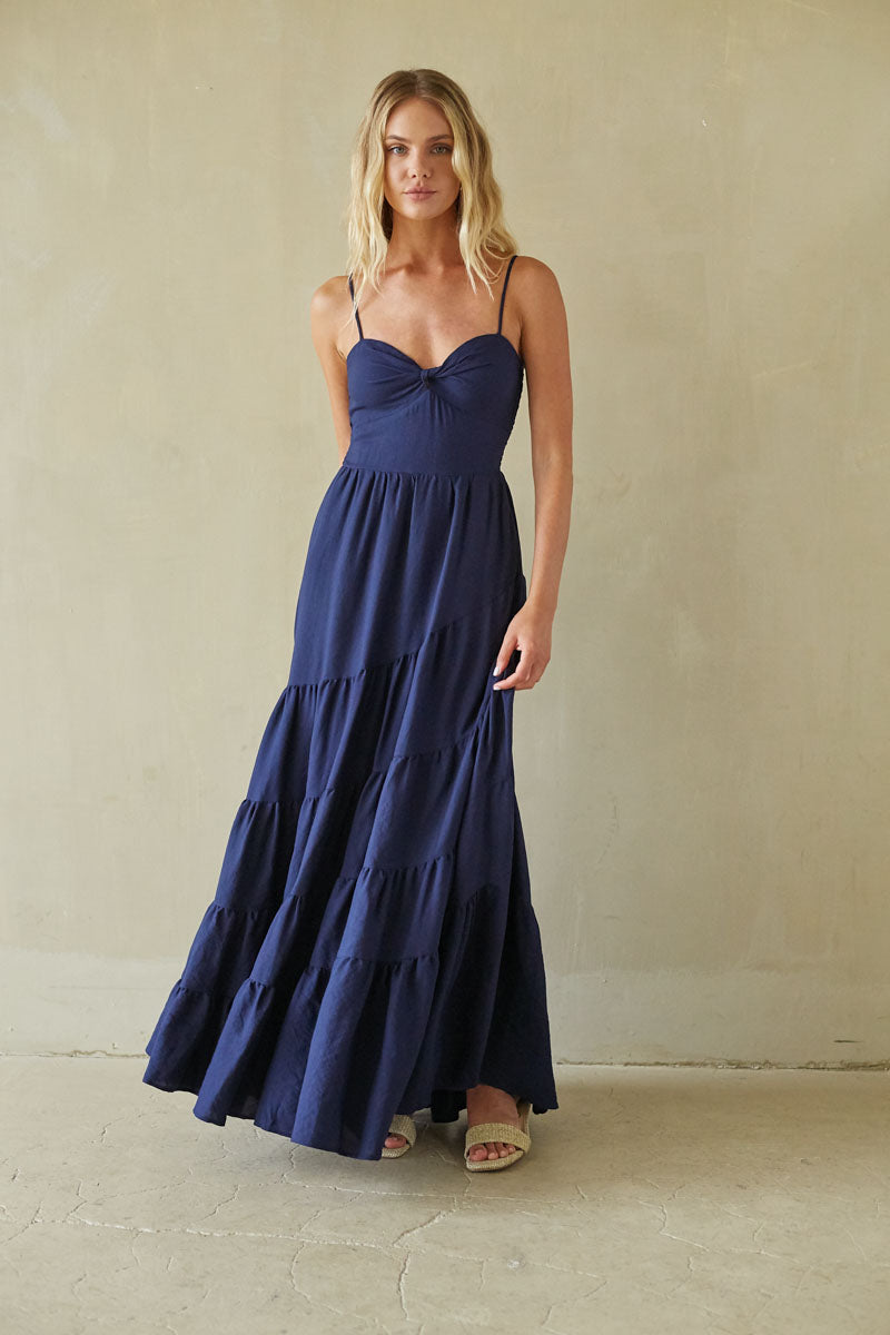 Twist-Tiered Maxi Dress