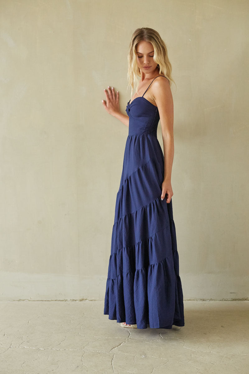 Twist-Tiered Maxi Dress