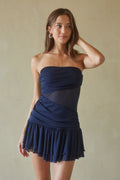 Ruched Tiered Ruffle Mini
