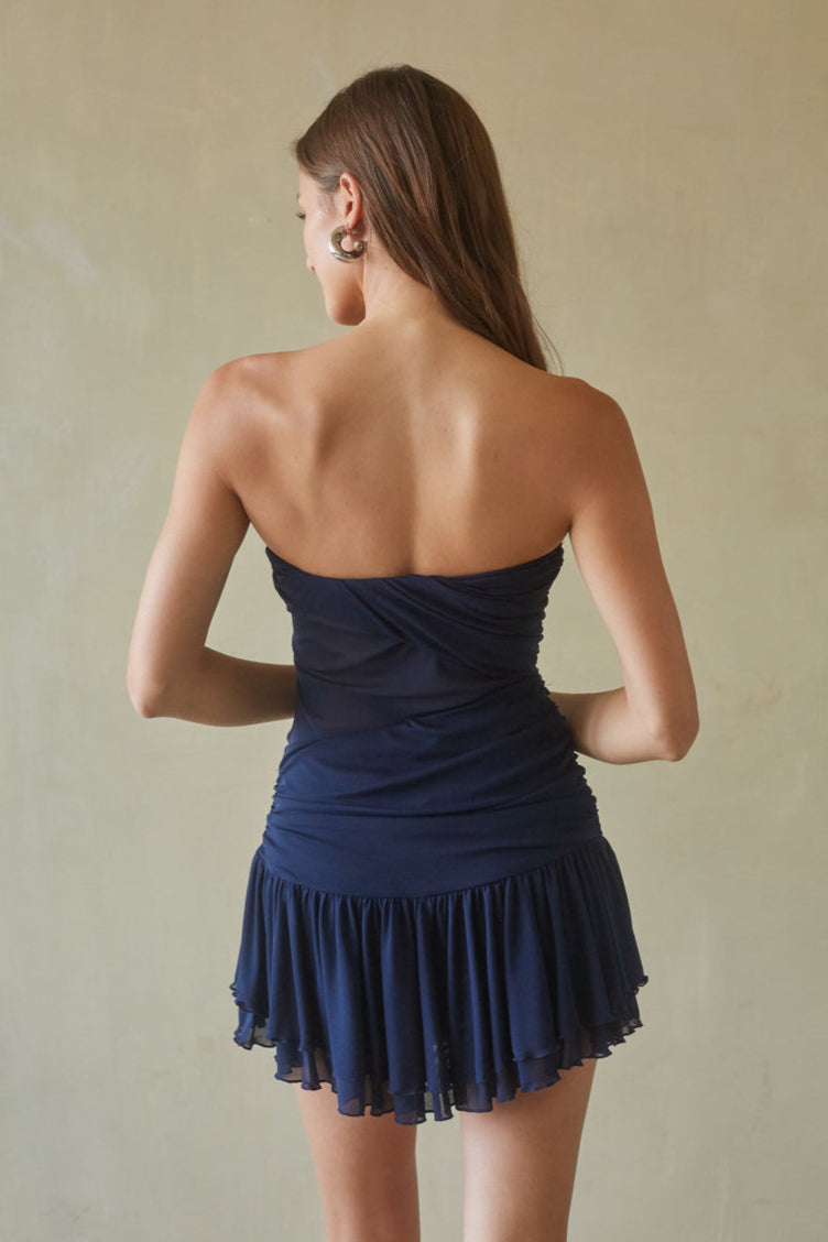 Ruched Tiered Ruffle Mini