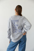 Relaxed Cotton-Inspired Motivational Sweatshirt