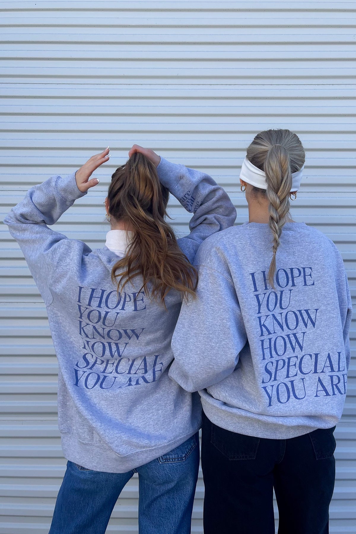 Relaxed Cotton-Inspired Motivational Sweatshirt