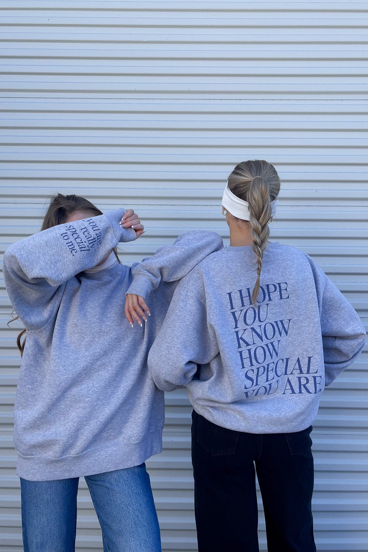 Relaxed Cotton-Inspired Motivational Sweatshirt