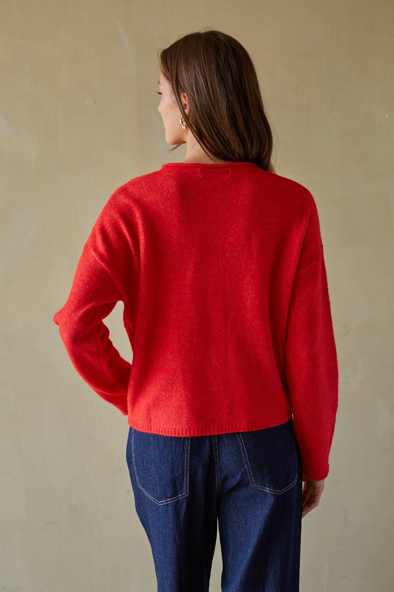 Crew Neck Soft Cardigan