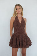 Halter Open Back Lace Mini